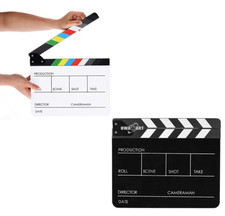 Acrylic Clapperboard Movie Film Clapper Board Director Scene Slate Easy Erase UK