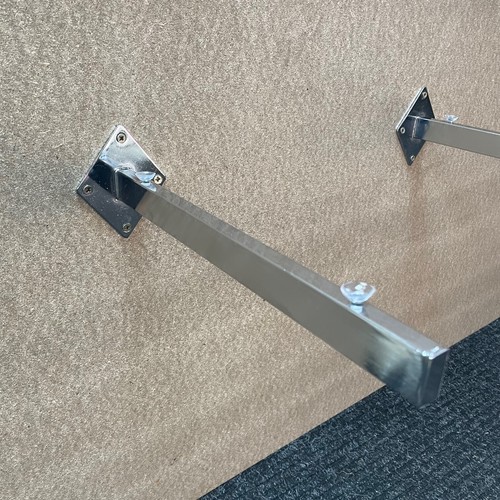 Pair wall mount glass - glass, bracket
