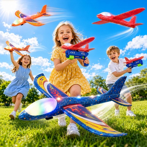 Foam airplane launcher toy - airplane,