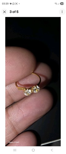 22ct real gold nose ring - nose, hoop