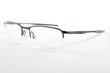 Oakley Eyeglasses Barrelhouse 0.5 Men Pewter Semi-Rimless Titanium Frames 53 mm