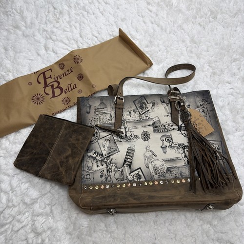 Italian leather tote bag purse - leather,