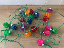 Vintage Pifco Carnival Christmas Lights Lantern Style Multicoloured 1 Bulb Out