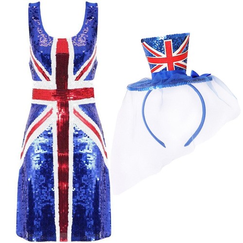 Union jack sequin dress - union, mini