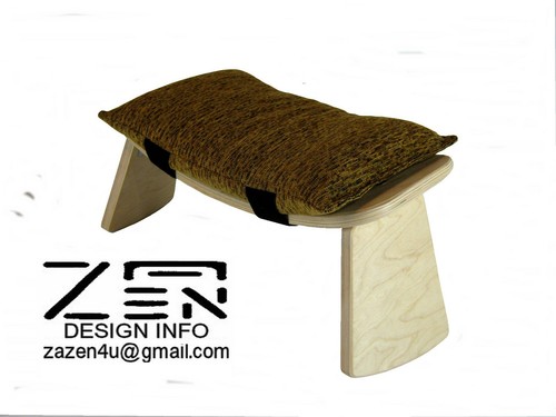 Meditation stool with fitted - with, a