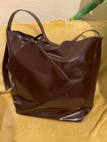 Zara leather tote bag - leather,