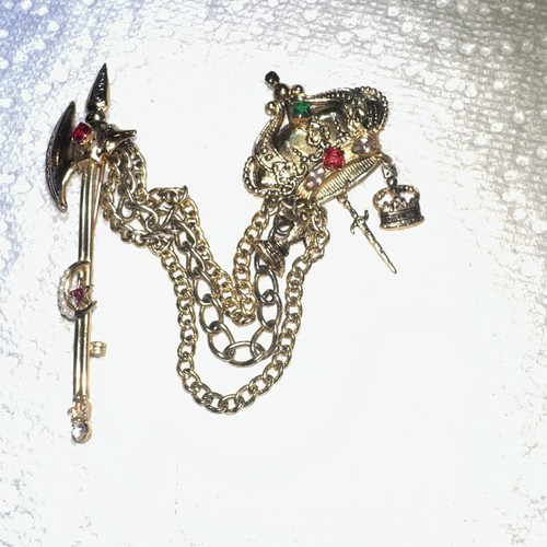 Vintage chatelaine chain axe - vintage,