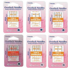 Hemline Overlock/ Serger Sewing Machine Needles Medium 80/12 Klasse