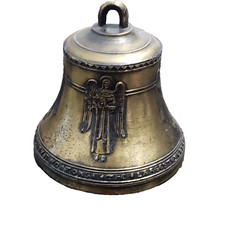 Vtg Brass/Bronze? Bell Small Reproduction Bell Tower Riverside Church 3,5"H
