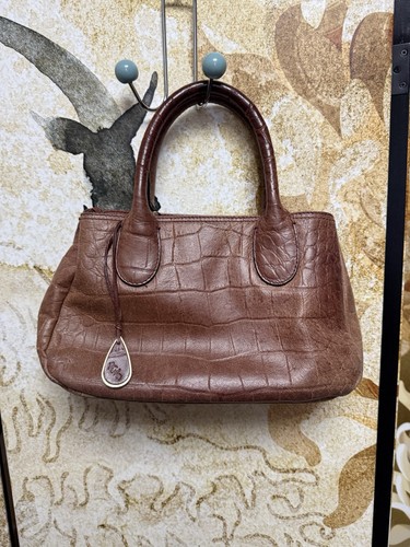 Tula womens brown leather croc - tula,
