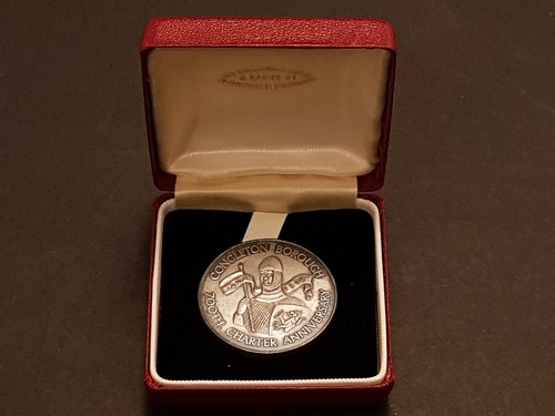 1972 hallmarked silver medal - silver,