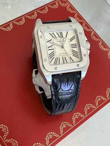 Cartier santos 100 watch - cartier, xl