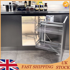 Soft Close Magic Corner Baskets Pull Out Kitchen Cupboard Larder Storage Shelf