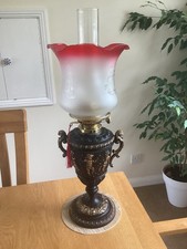 An Ornate Spelter Vase Lamp.