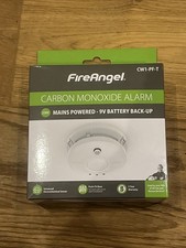 FireAngel CW1-PF-T Carbon Monoxide Alarm, 230V Mains Powered with Battery Backup