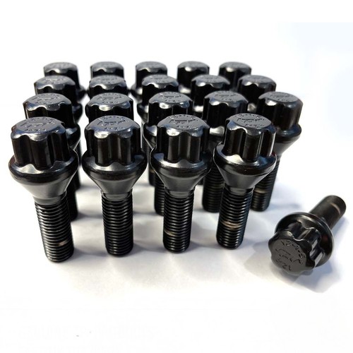 Tpi black alloy wheel bolts - black,