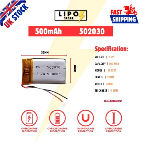502030 500mah lipo - 500mah,