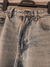 Blue Straight Leg River Island Jeans Size 8