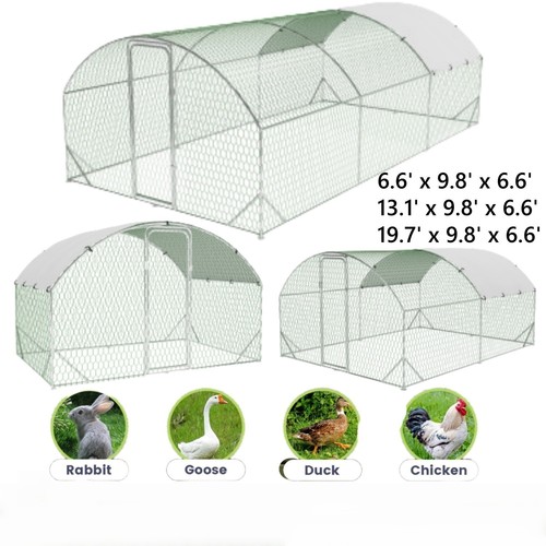 Walk chicken run galvanized - in,