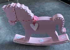 Hand Decorated Wooden Pink