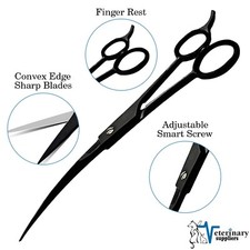 Professional Pet Dog Grooming Scissors Razor sharp Japanese Shears CURVED 7.5" B