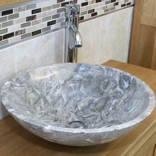 Marble grey bathroom basin - marble,