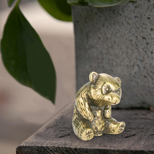 Brass bear figurine retro - bear,