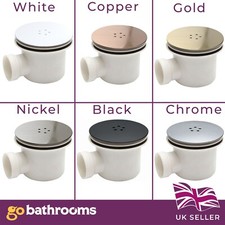 Shower Waste Plug 90mm Fast Flow Waste Trap Anti-Odour | 6 Colours