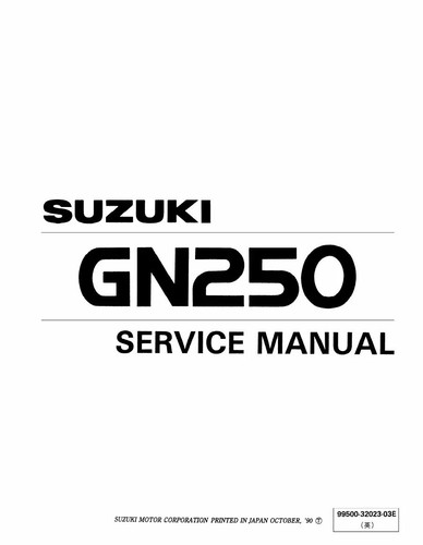 Manual suzuki 250 - gn-250, oem