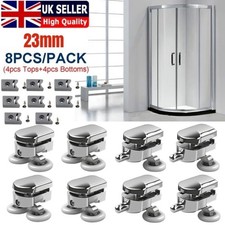 8x Shower Screen Door Rollers Runners Wheels Replacement 23mm Top&Bottom