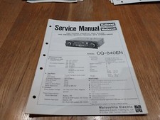 National Panasonic Radio Service Manual: Car Stereo Cassette Player CQ-840EN
