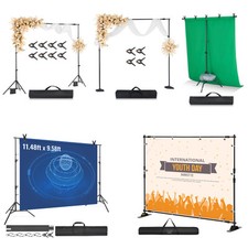 Backdrop Stand Background Stand Kit 5x6.5-12x10 ft for Party & Photo Studio