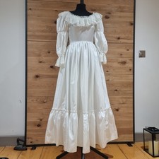 Vintage 1980s Pronuptia Simple Princess Ballgown Wedding Dress Fits 8 C1