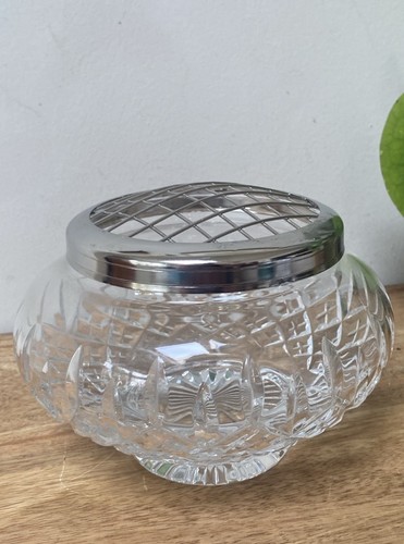 Vintage cut glass rose bowl - cut,