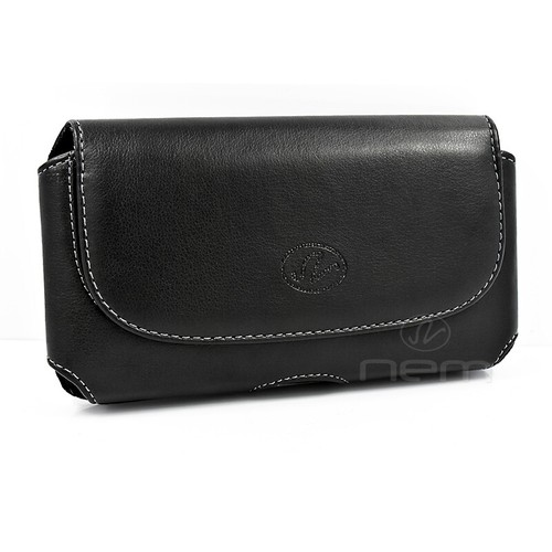 Wider horizontal leather pouch - wider,
