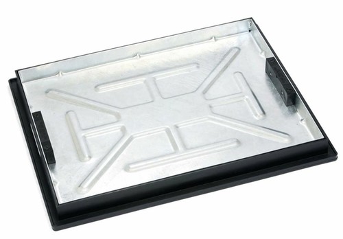 600x450x50mm galv recess tray - 600x450x50mm,