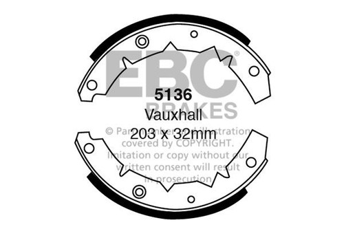 Ebc 5136 brake shoe - brake, set