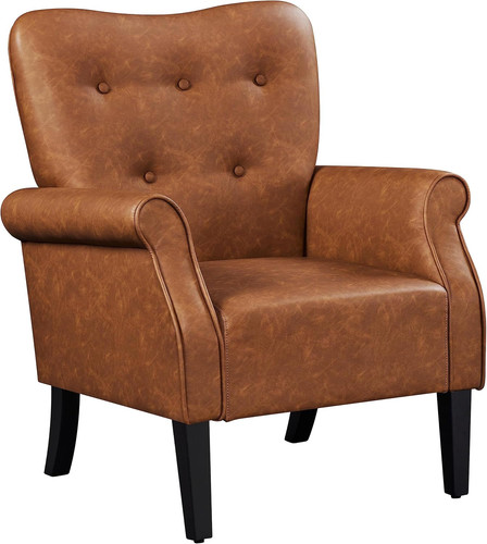 Leather tub chair - tub, high