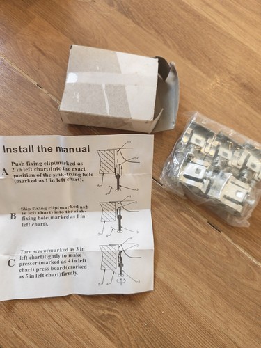 10x kitchen sink fixing clips - fixing,