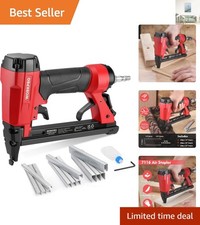 Ergonomic Air Staple Gun for Furniture Making & Upholstery, 180 Staples Capacity