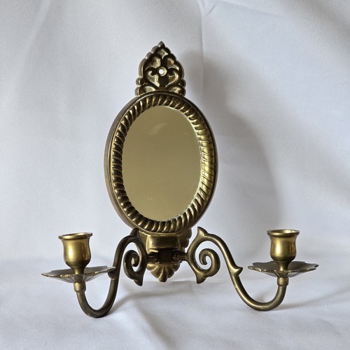 Vintage brass mirror - vintage,
