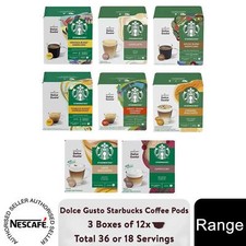 Nescafe Dolce Gusto Starbucks Coffee Pods 3 Boxes (36 drinks)