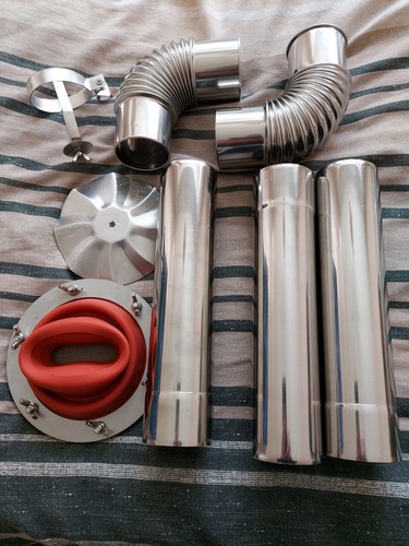 Flue exit kit 60mm - exit,
