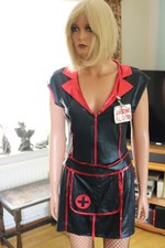 ANN SUMMERS NURSE DREW BLOOD FANCY DRESS OUTFIT COSTUME DRESS + APRON S1ZE 12