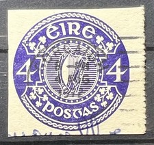 1940’s Irish Harp Stamp 4 Pence EIRE Republic of Ireland Stamps Used