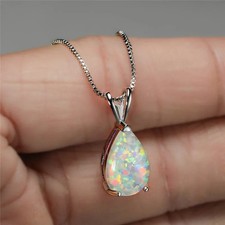 White Opal Stone Pendant