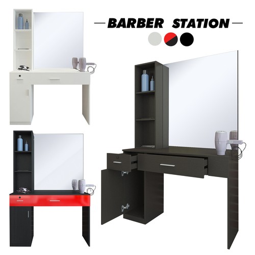 Barber salon station wall - barber,