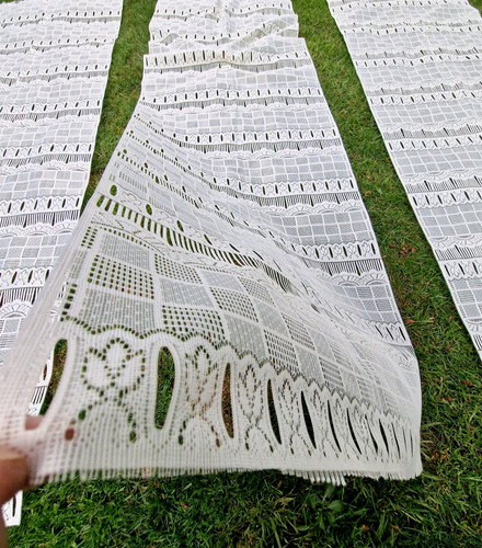 Boho french white lace panels - lace,