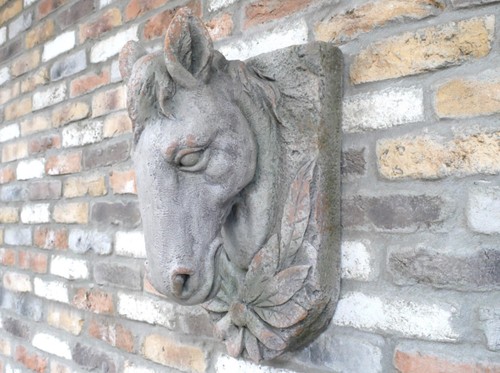 Large aged shabby chic horse - chic,