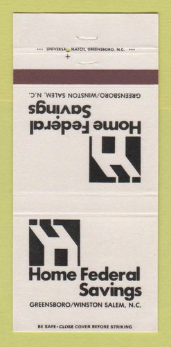 Matchbook cover home federal - matchbook,